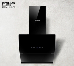 شفاط مطبخ OFRAGAS DL-913 – عرض 90 سم، أسود، شفط 550–1000 م³/س، إضاءة ليد